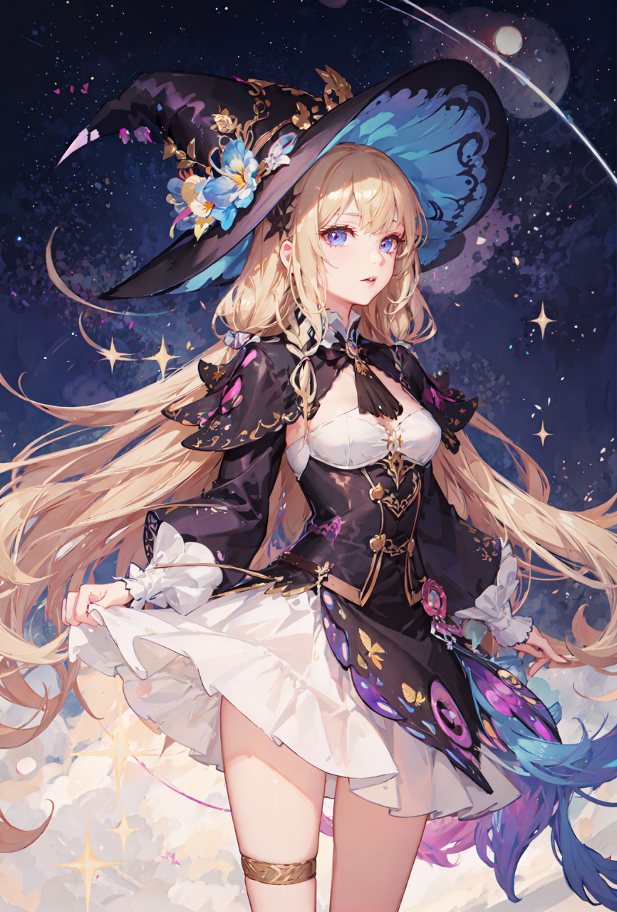 无水印重发,魔女!#二次元# #ai绘画# #动漫头像和壁纸