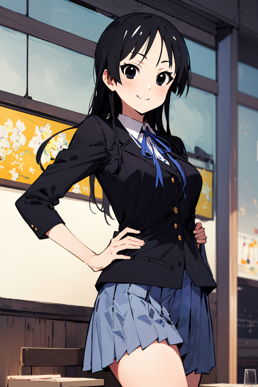 秋山澪-轻音少女,高冷!#二次元# #动漫头像和壁纸# #动漫推荐