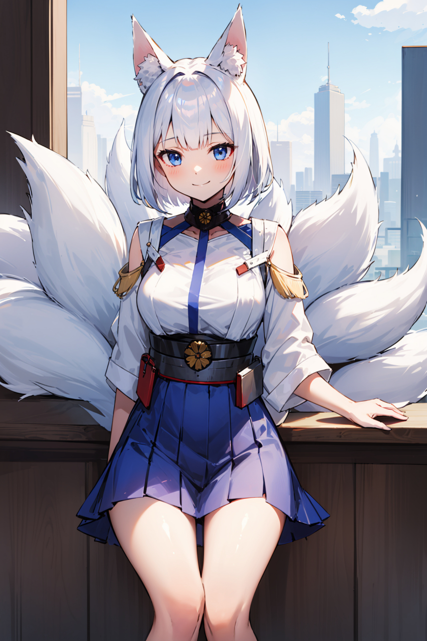 加贺～碧蓝航线,白毛狐狸,软妹子!