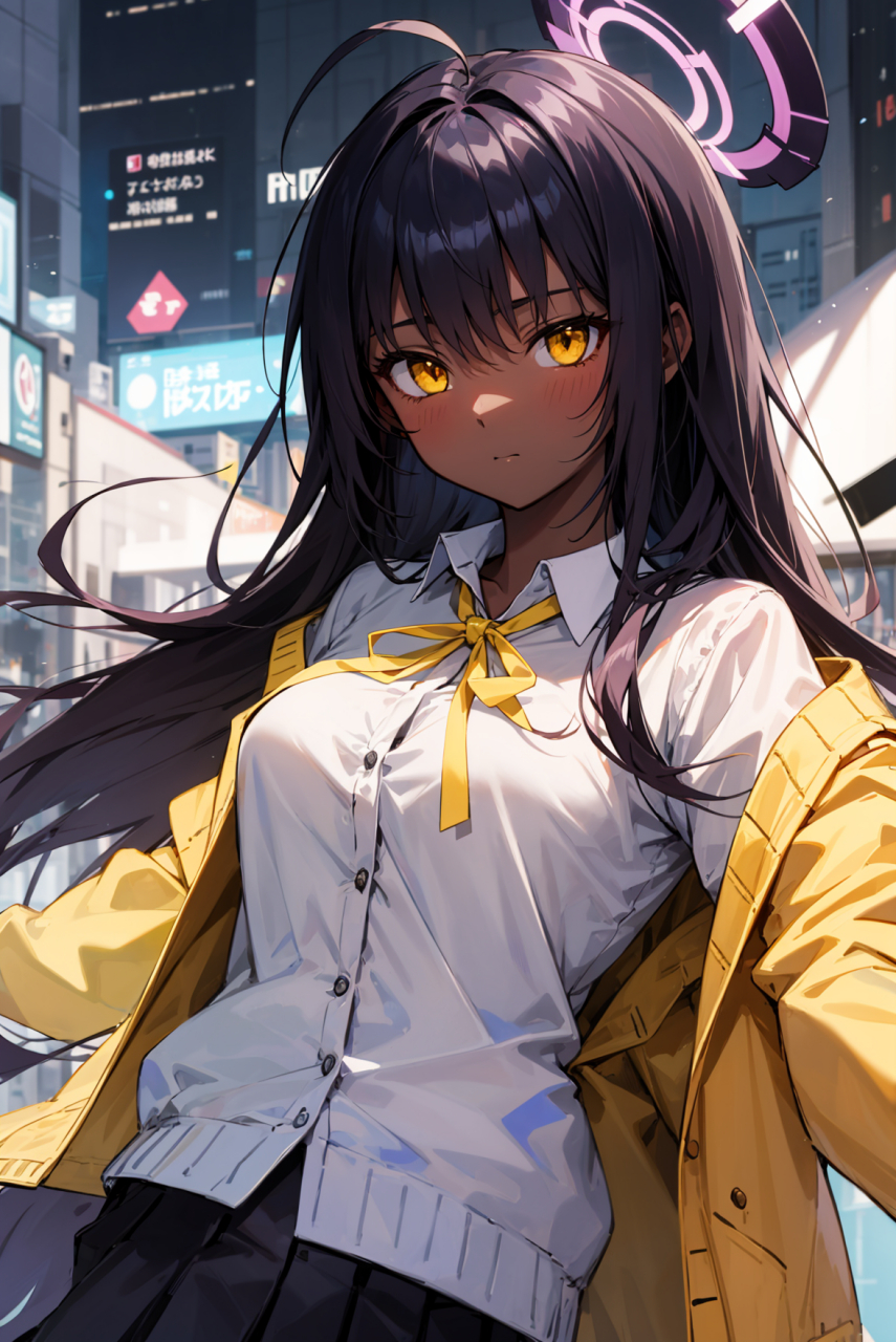 碧蓝档案-角楯花凛,果然,为了全球玩家,所有肤色都必须有!