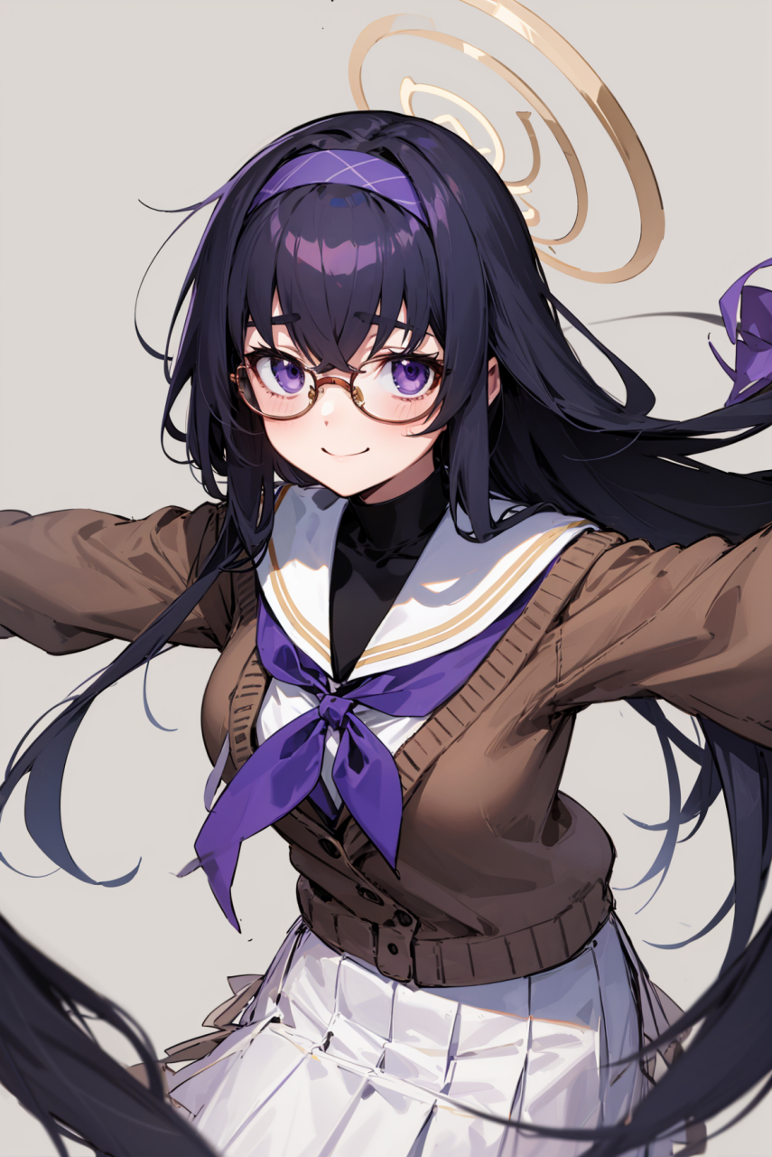 碧蓝档案-古关忧,眼镜妹,文弱,校服#二次元# #动漫头像和壁纸# #游戏