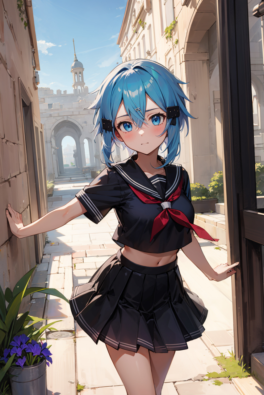 朝田诗乃-刀剑神域,游戏和现实不同皮肤#二次元# #动漫头像和壁纸