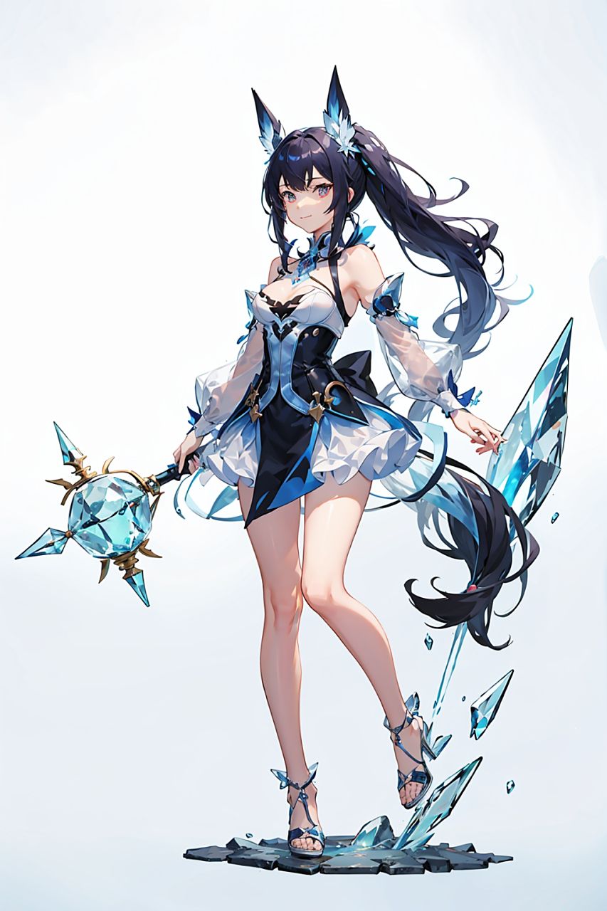 还是美娜的冰魔法立绘好看.ai绘画.