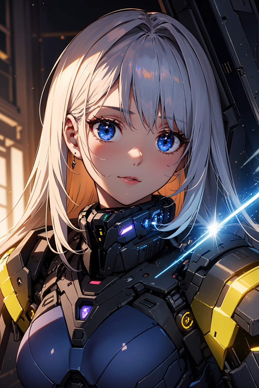 机甲赛博朋克,机娘!#二次元# #动漫头像和壁纸# #机甲