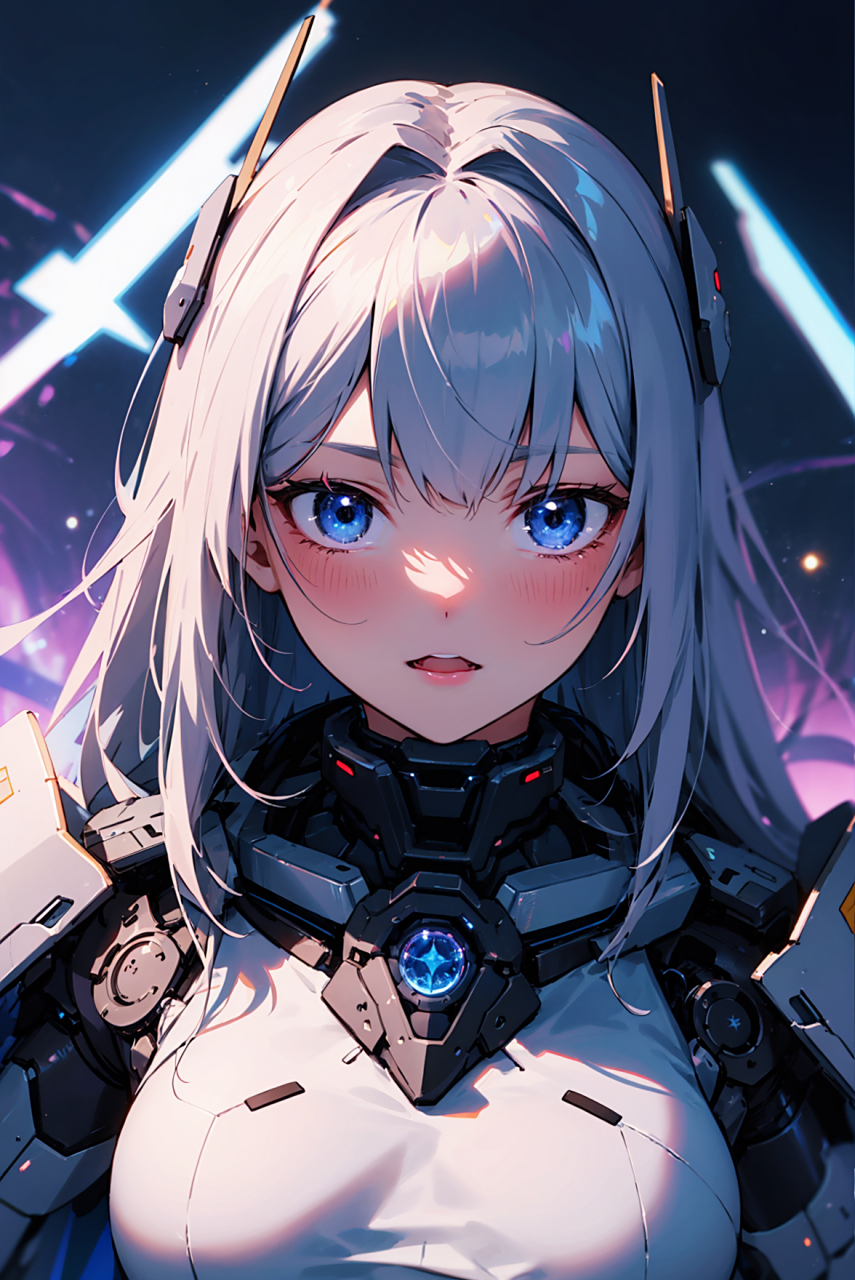 机甲赛博朋克,机娘!#二次元# #动漫头像和壁纸# #机甲