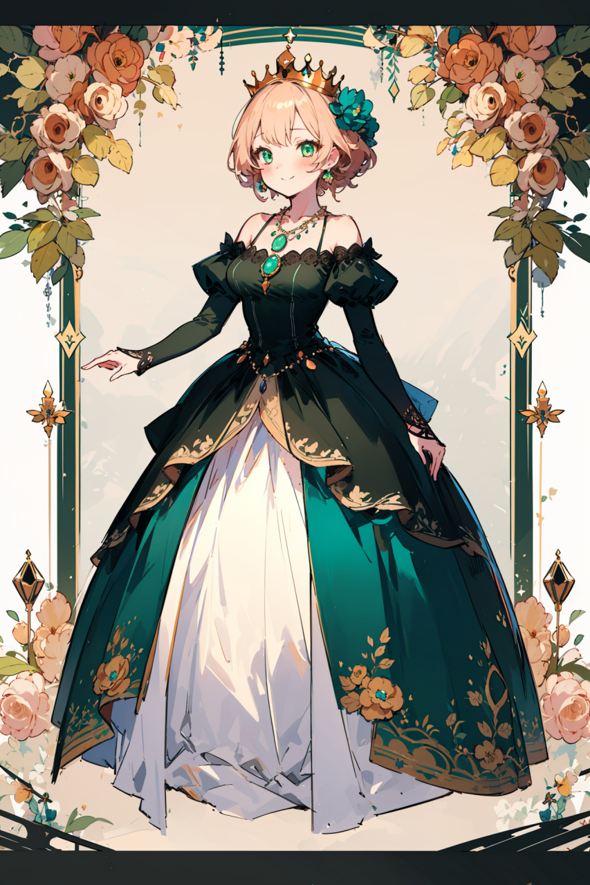 美丽的公主,端庄,华丽,立绘 #二次元 #动漫少女 #插画 #二次元# #动漫