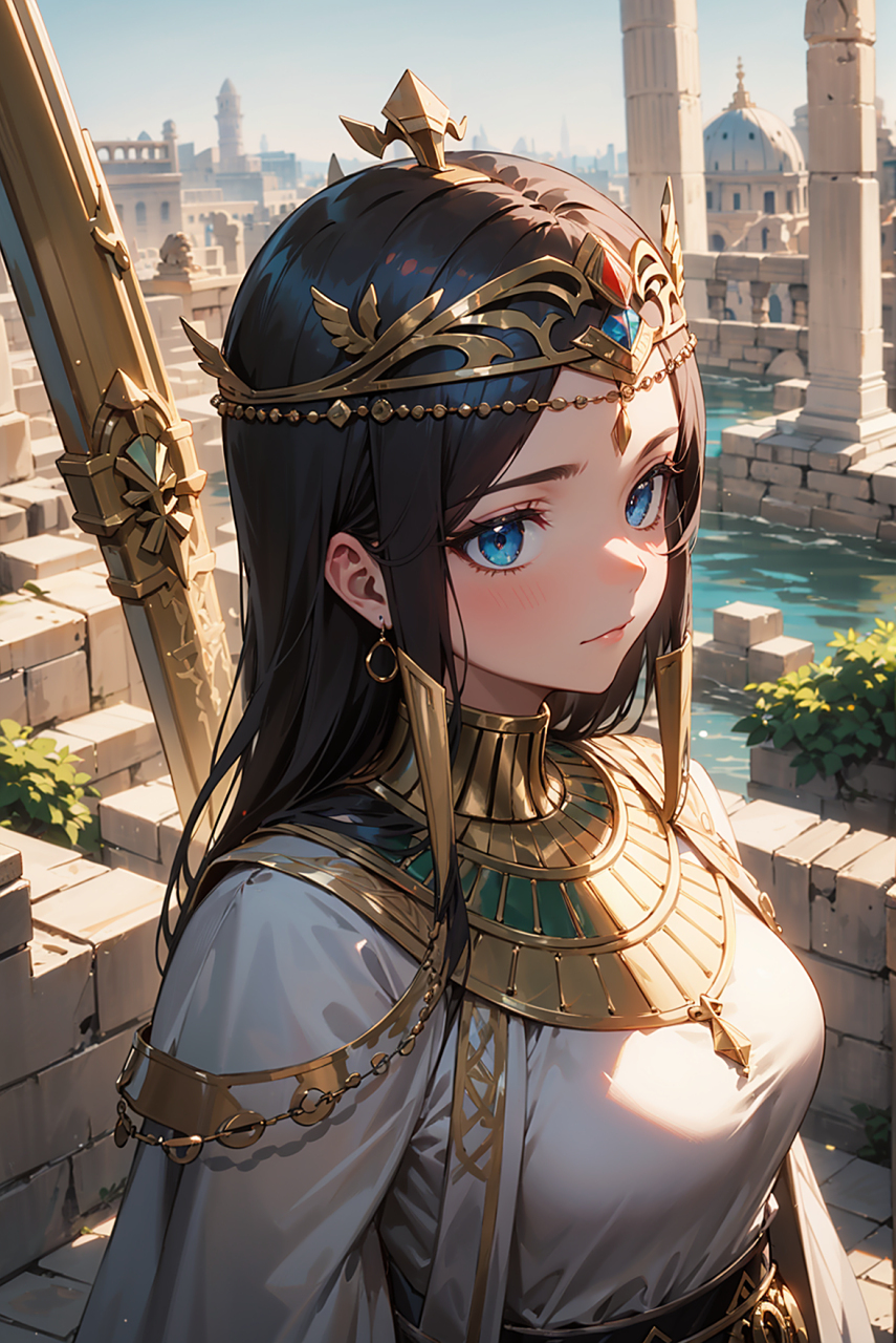 沙漠里的女皇陛下,好贵,冷艳!#二次元# #女皇# #沙漠