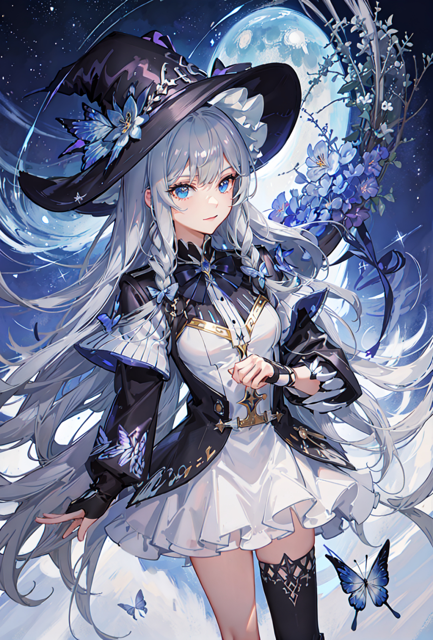 无水印重发,魔女!#二次元# #ai绘画# #动漫头像和壁纸