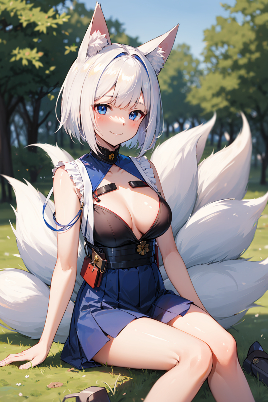 加贺～碧蓝航线,白毛狐狸,软妹子!