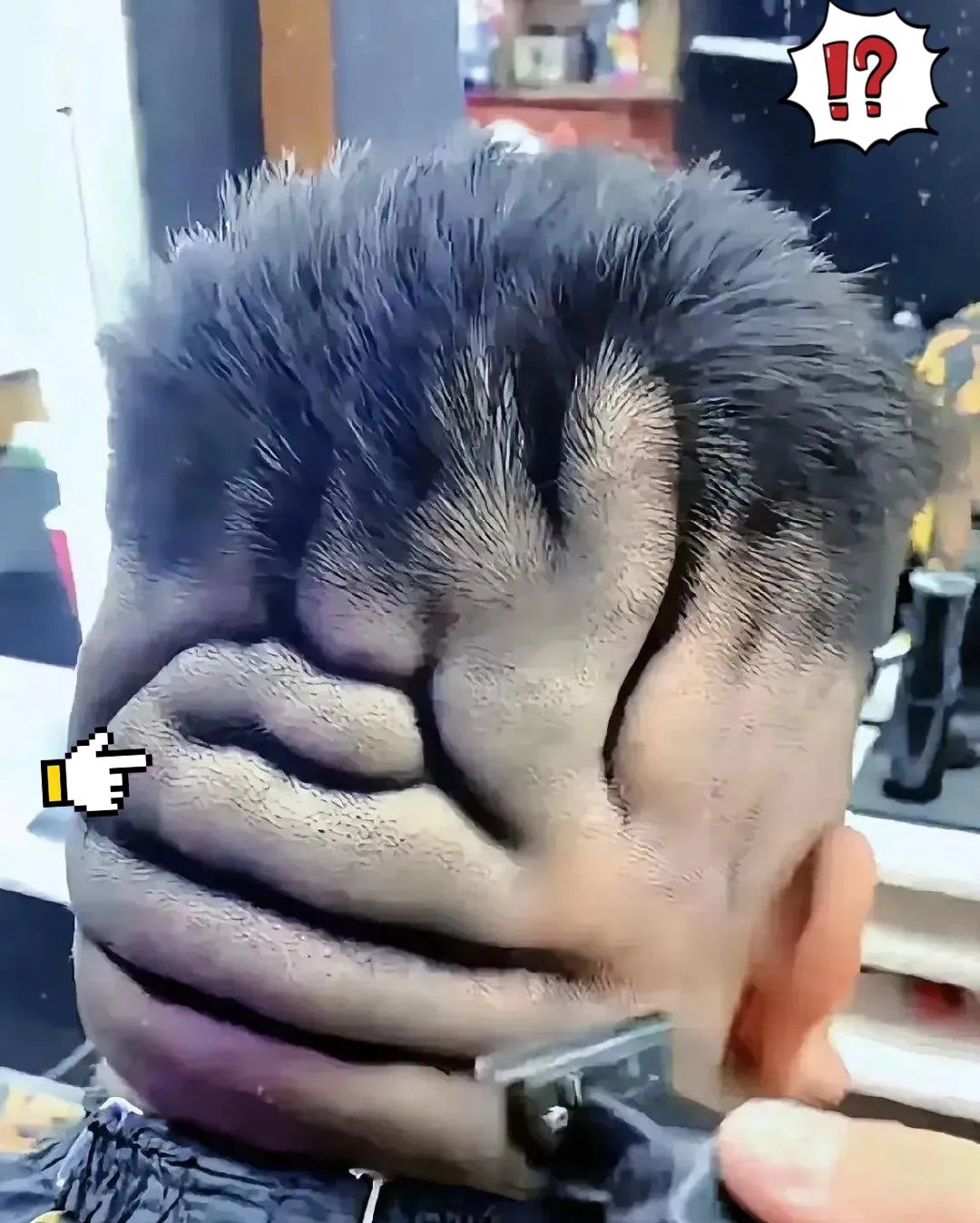 我真佩服这位师傅,他对每个人的头型应该都有自己