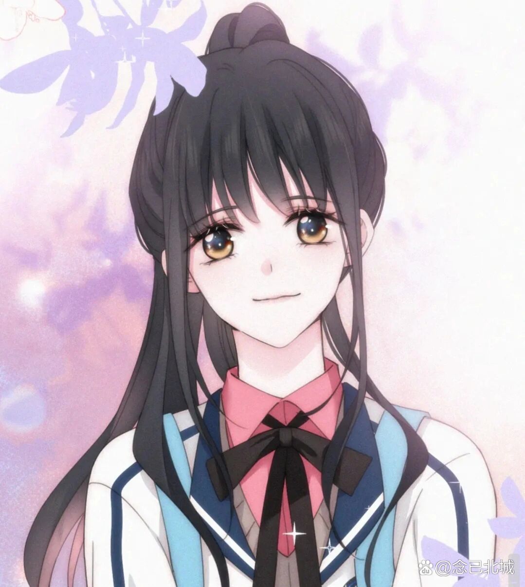 角色孟听亮相,黑发黑眸配长刘海,白.@柚一眼的动态