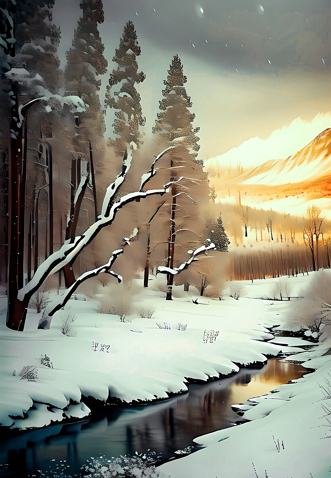 这雪景美得就像一幅画,让人忍不住想漫步在这银装