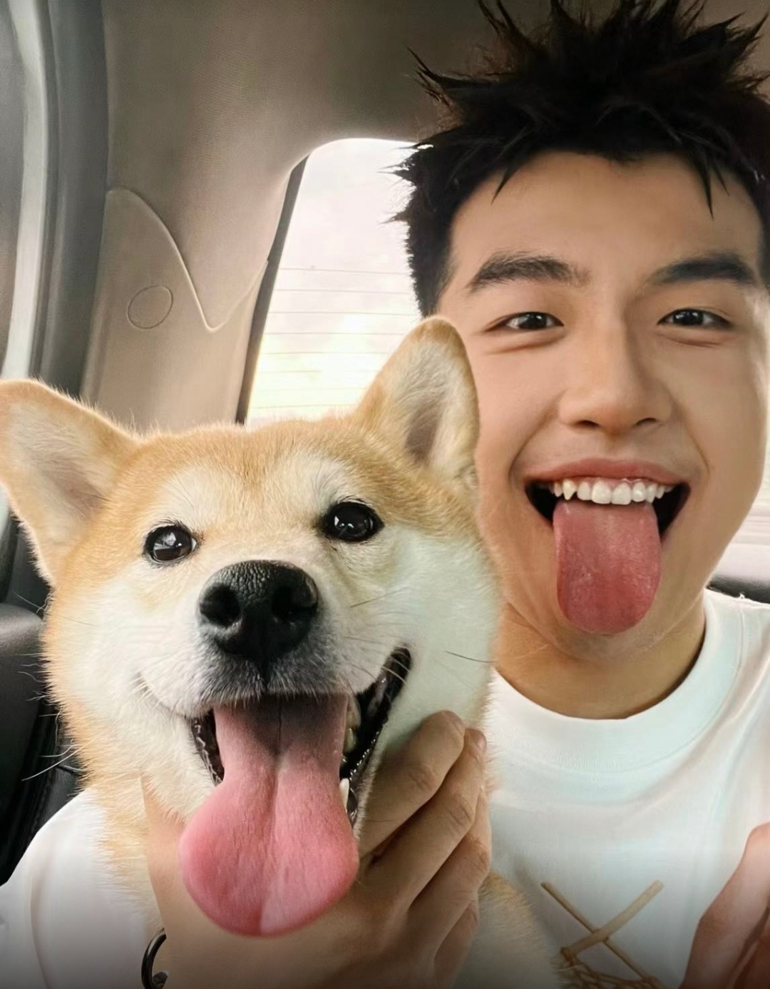 男子与柴犬 在某个小镇上,有一名男子与一只柴犬