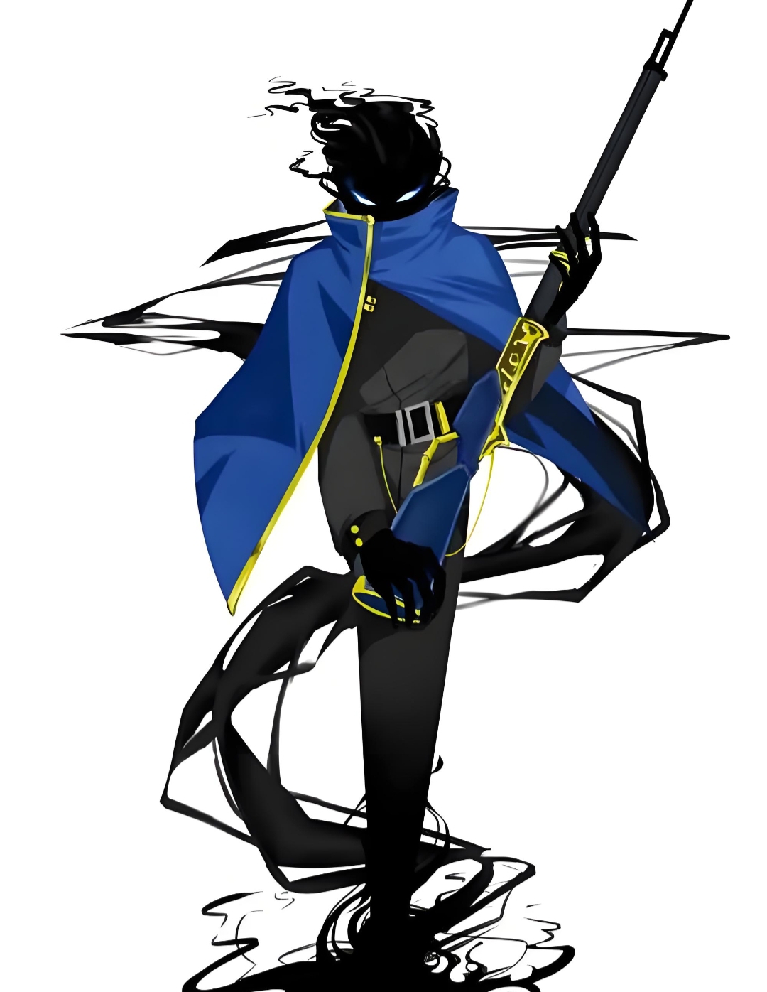 [嘻嘻]#背后那把长枪虽是装饰,但样子是脑叶里的魔弹射手的枪[三哈]