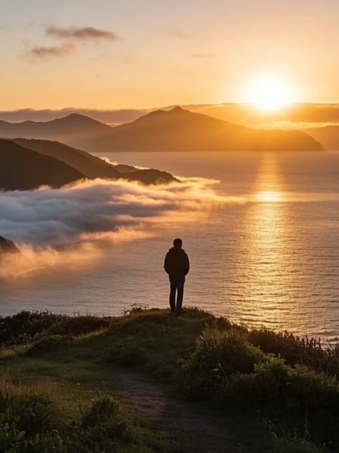 天地壮阔为幕,余晖作笺,把孤独与辽阔揉成风景