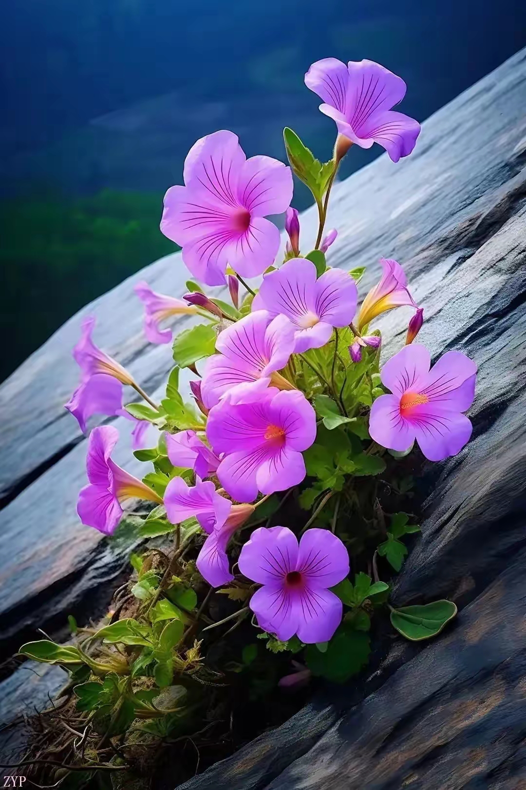 石缝里的小花,独自绽放美丽