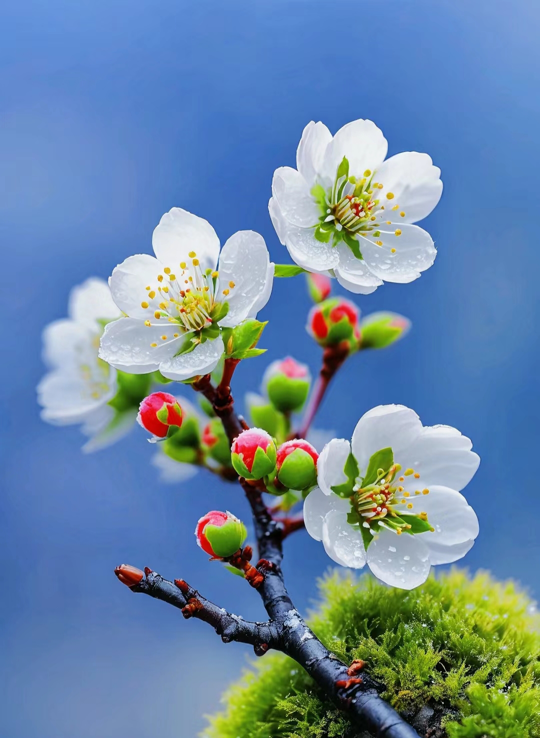 雪压枝头花更艳, 霜欺叶底色更浓. 清香沁入人心脾, 冷艳惊飞百鸟空.