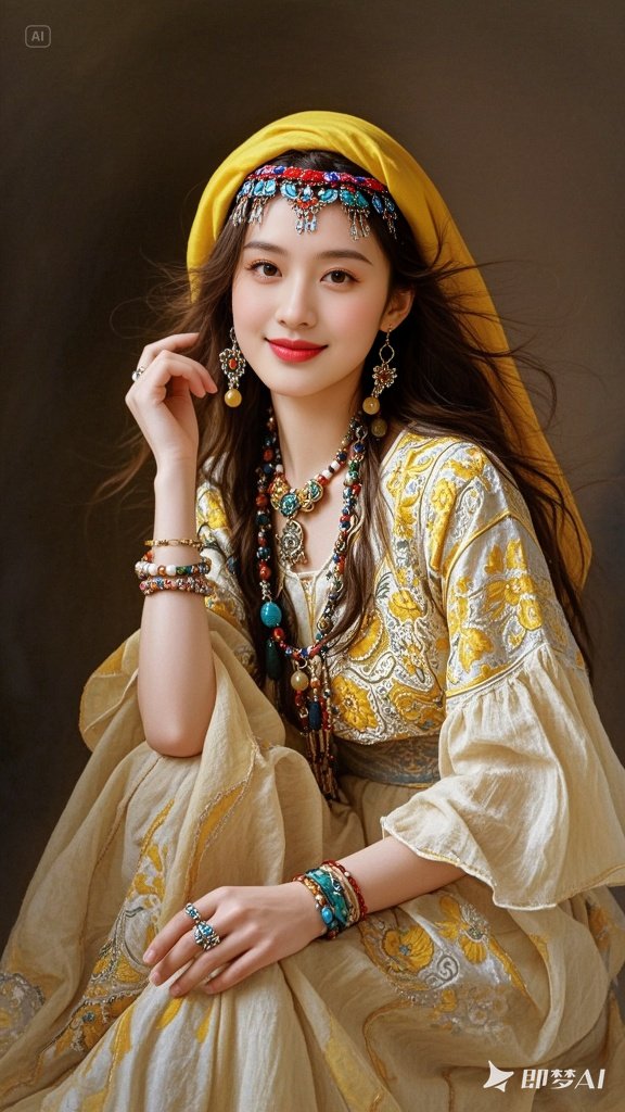 裹头巾的美女暖柔型人的特点戴帽子的异域风情美女