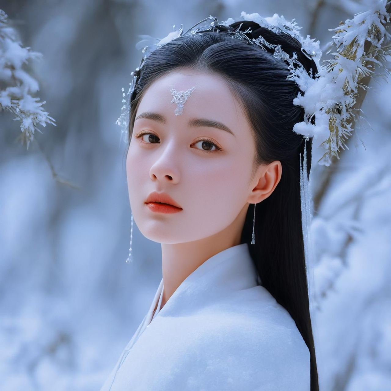 古风头像#  "雪中倩影,如诗如画.一场冬雪,不染凡尘.