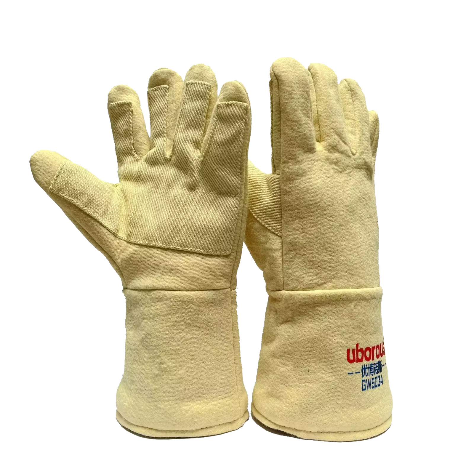 优博诺斯耐高温手套使用说明 手掌采用1414对位芳纶,手背护腕材质为