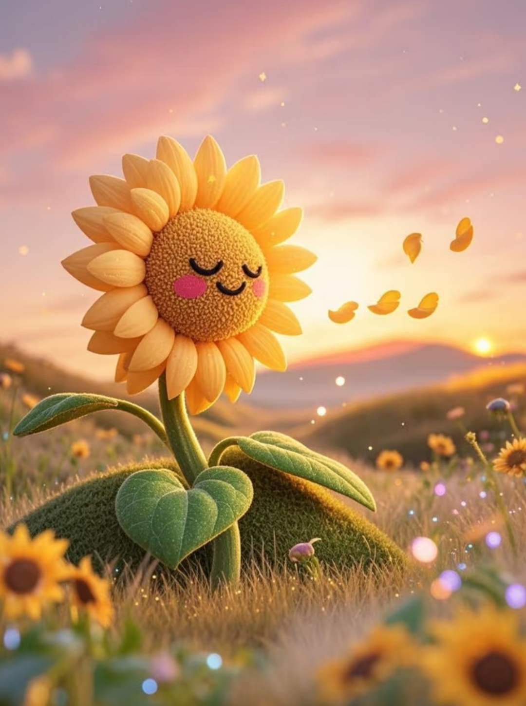 每一朵向日葵都像是大自然的笑脸,它们迎着阳光,绽放着最灿烂的笑容