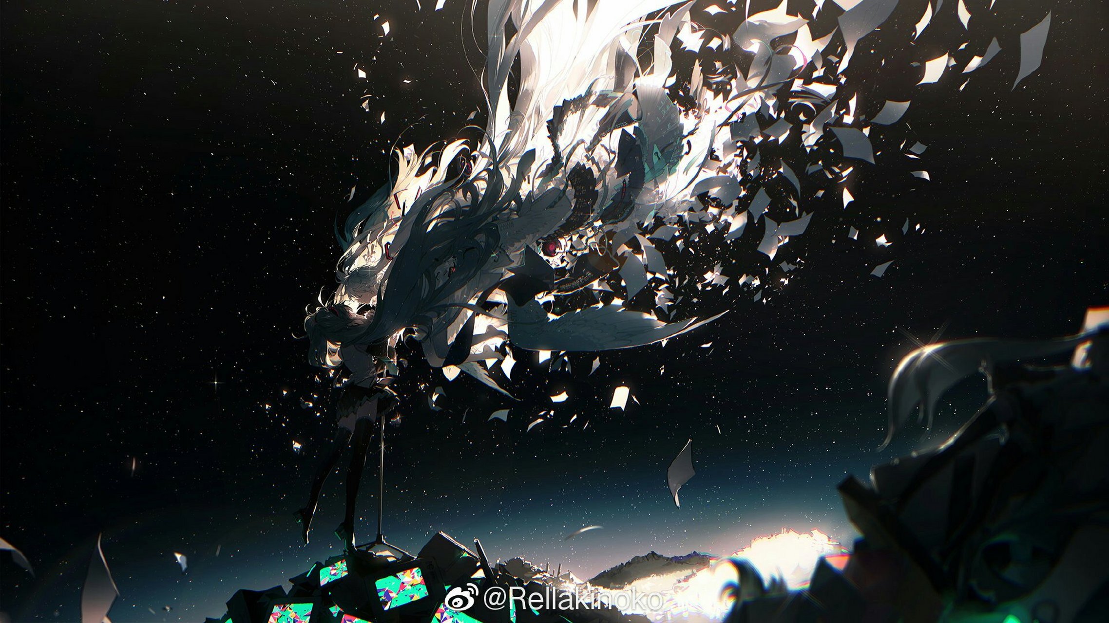 蘑菇太太的miku13周年生贺图,我好了我好了