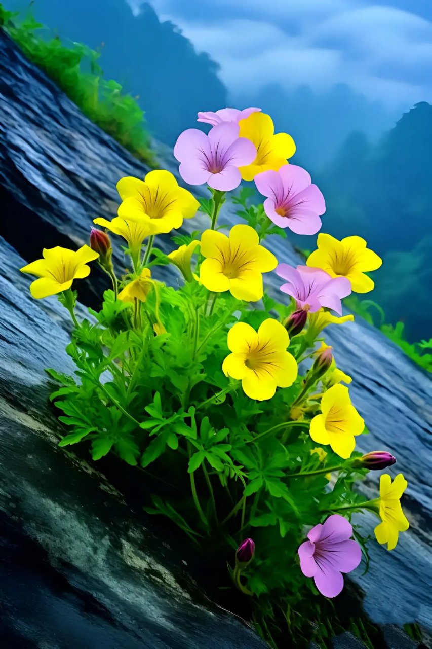 花香四溢,赏心悦目    清晨,洒满露珠的娇艳小花,带着清新的泥土气息