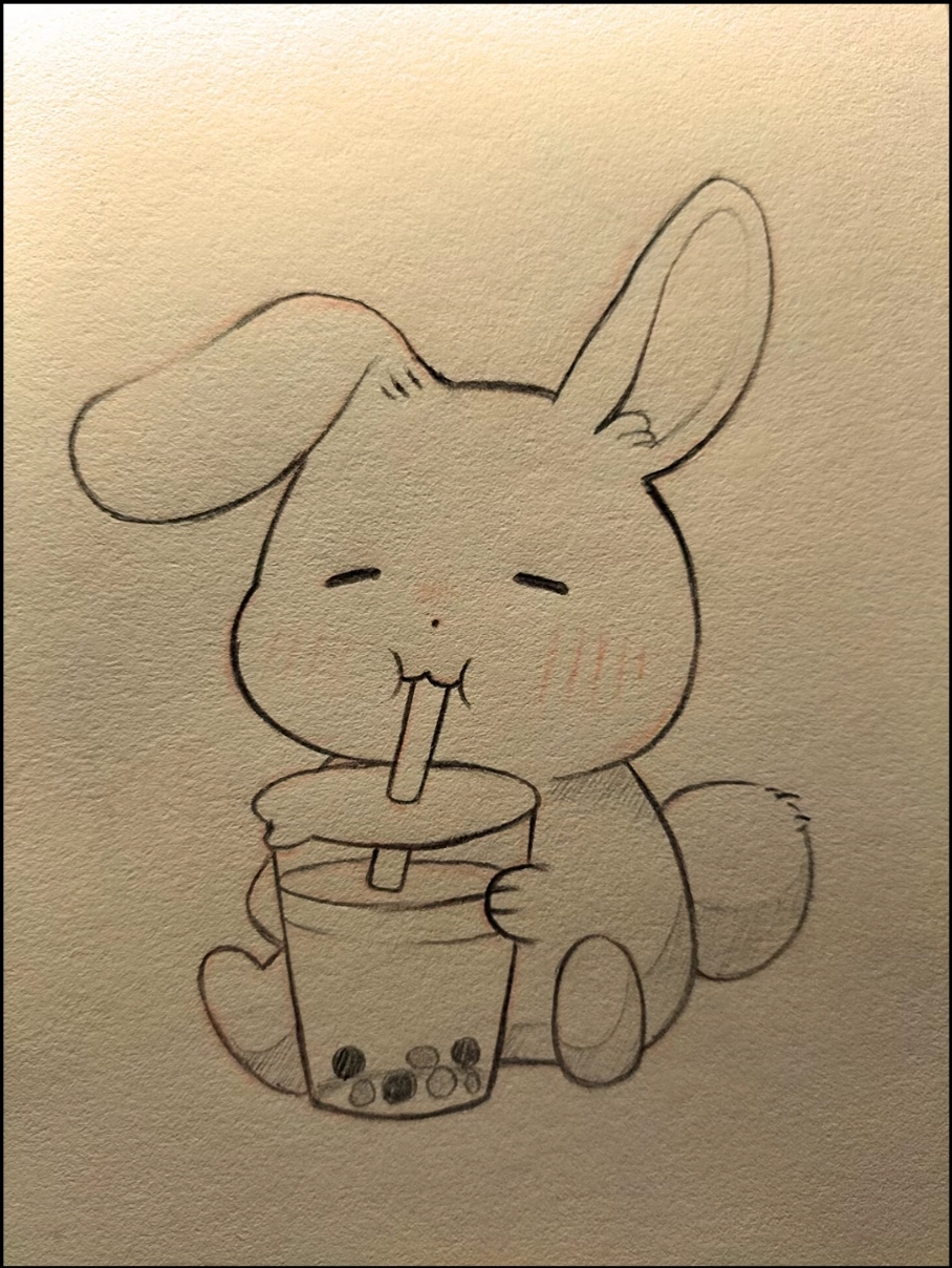 过程图 潜潜的画一只兔子92 #绘画过程# #画画交流组