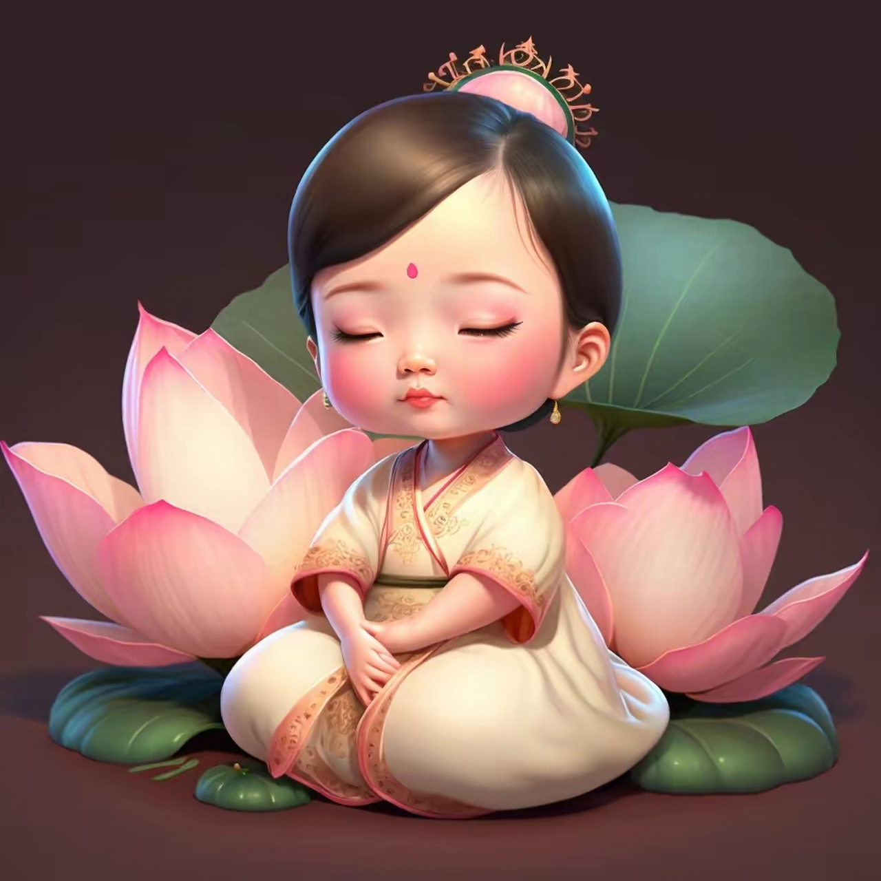 送您一组佛系荷花仙子头像,愿您吉祥[鲜花][鲜花]