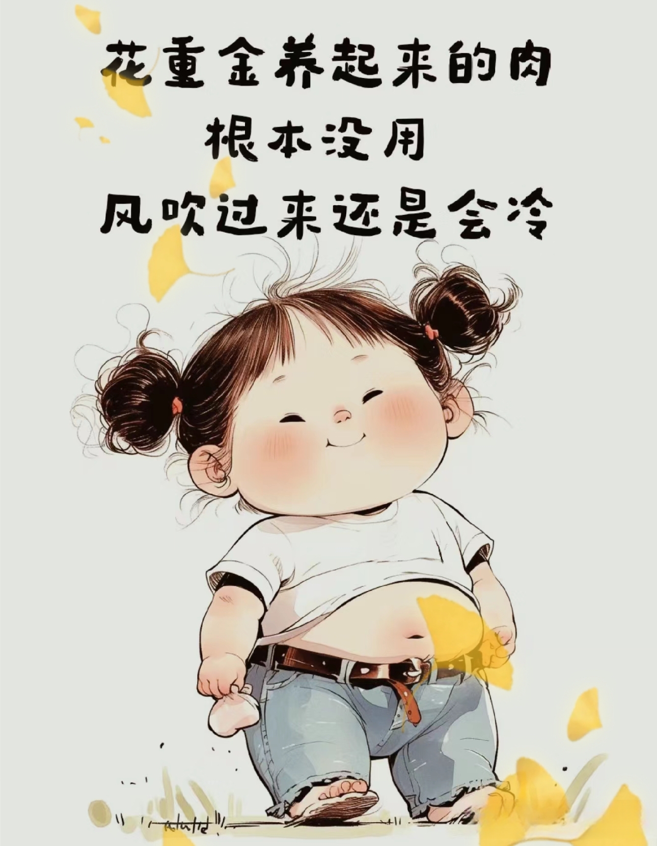 并不是所有的人都欣赏瘦的,胖子还冷胖小孩风吹冷的图片越胖越冷图片