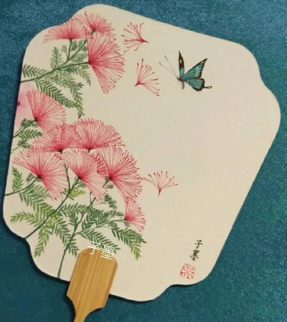 《团扇》 国画作品欣赏花鸟写意国画作品