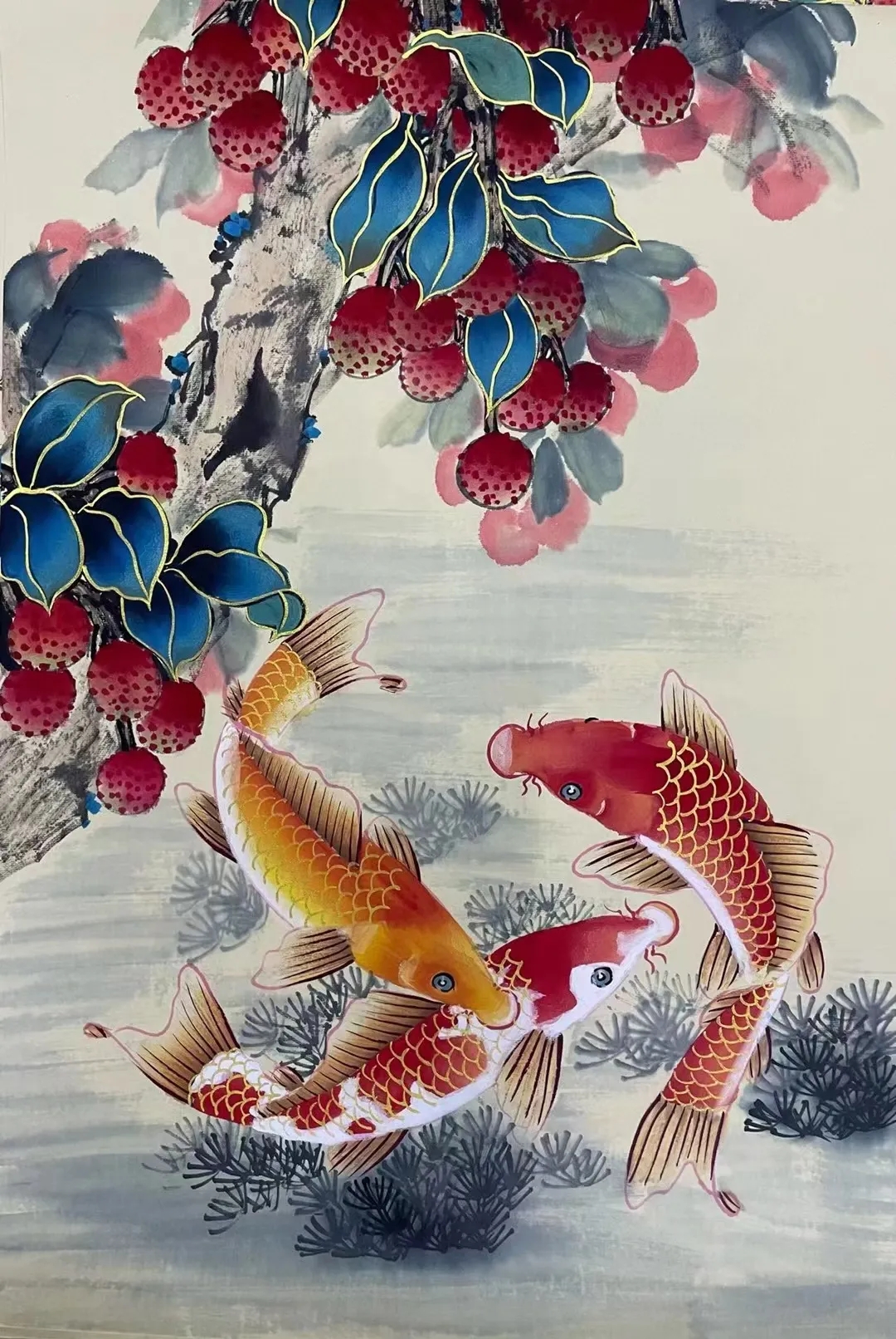 《富贵有鱼》《莲年有鱼》 国画作品欣赏花鸟写意国画作品