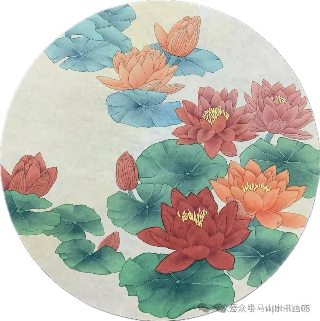 工笔画作品 荷花系列 国画作品分享
