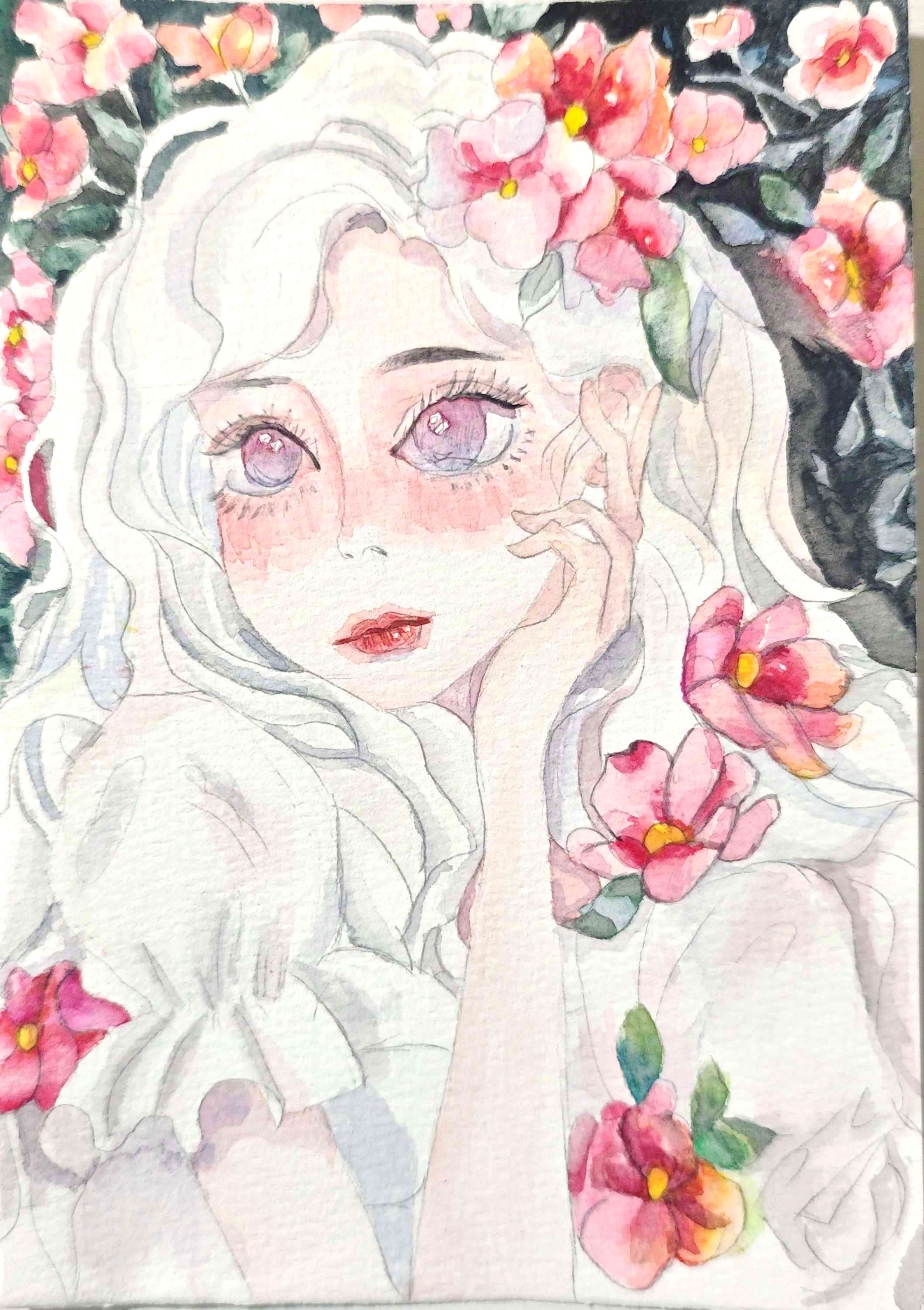 水彩|女孩(含步骤图过程)