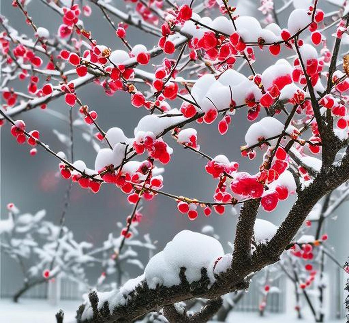 梅花雪童丽图片