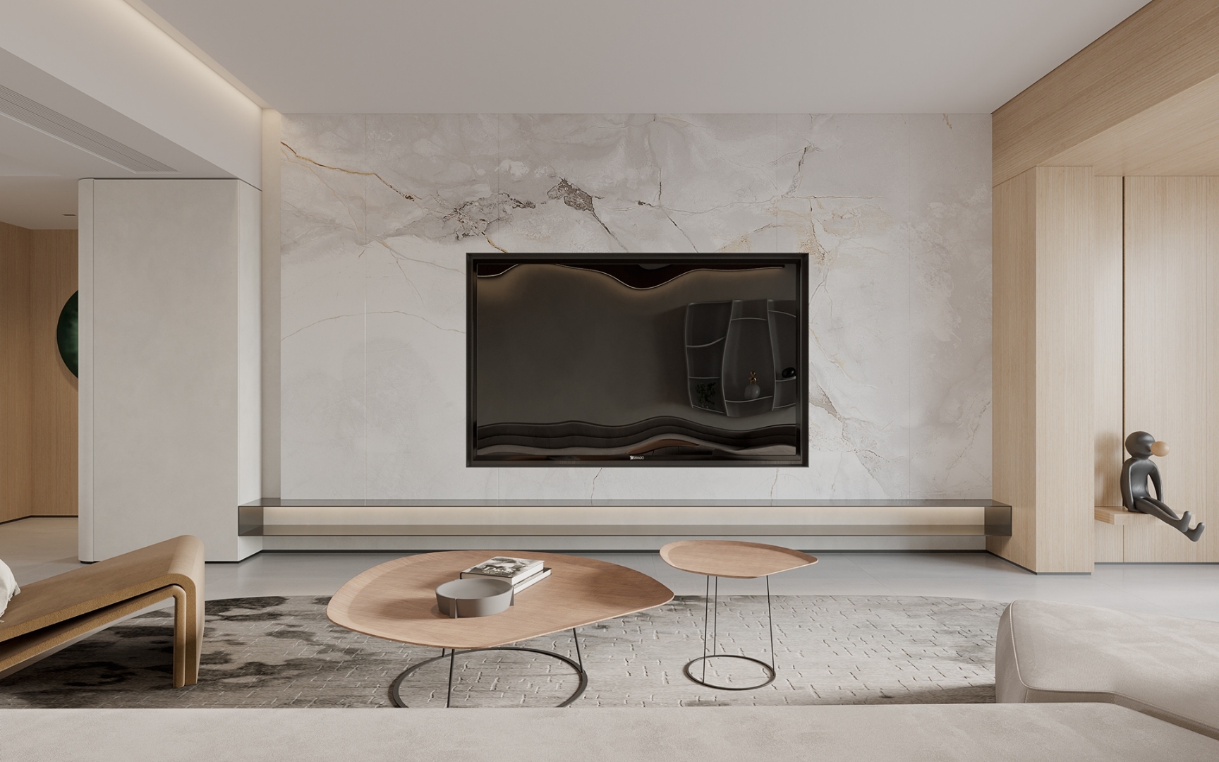 客厅简单大方西方电视墙背景墙适哇,这个客厅也太有格调了吧!