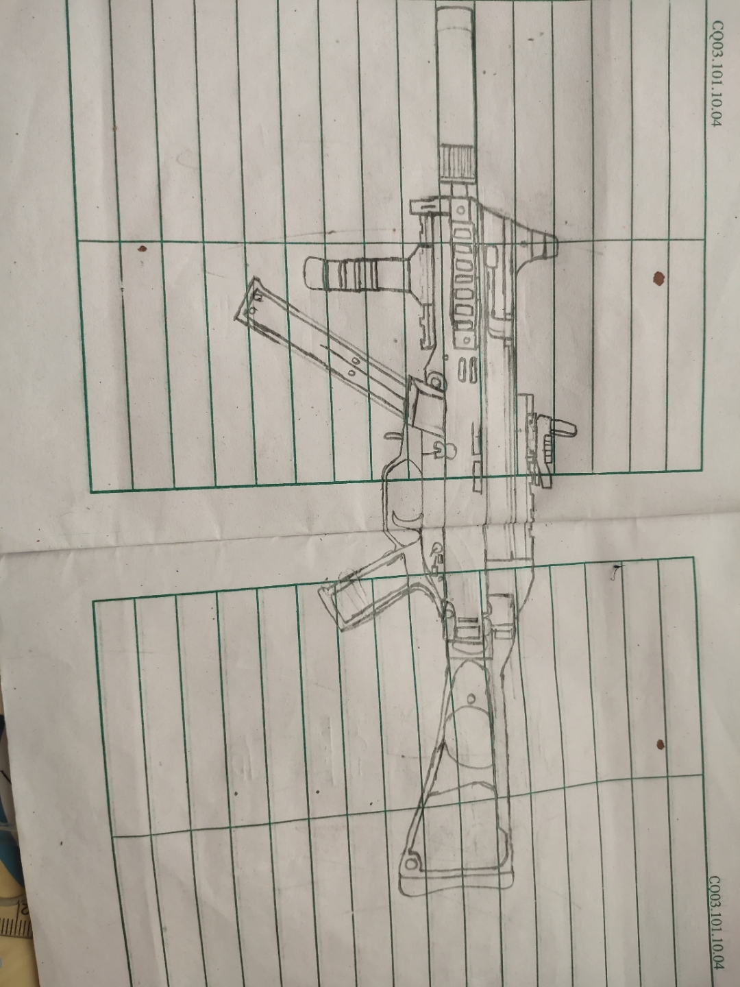 手绘ump45冲锋枪