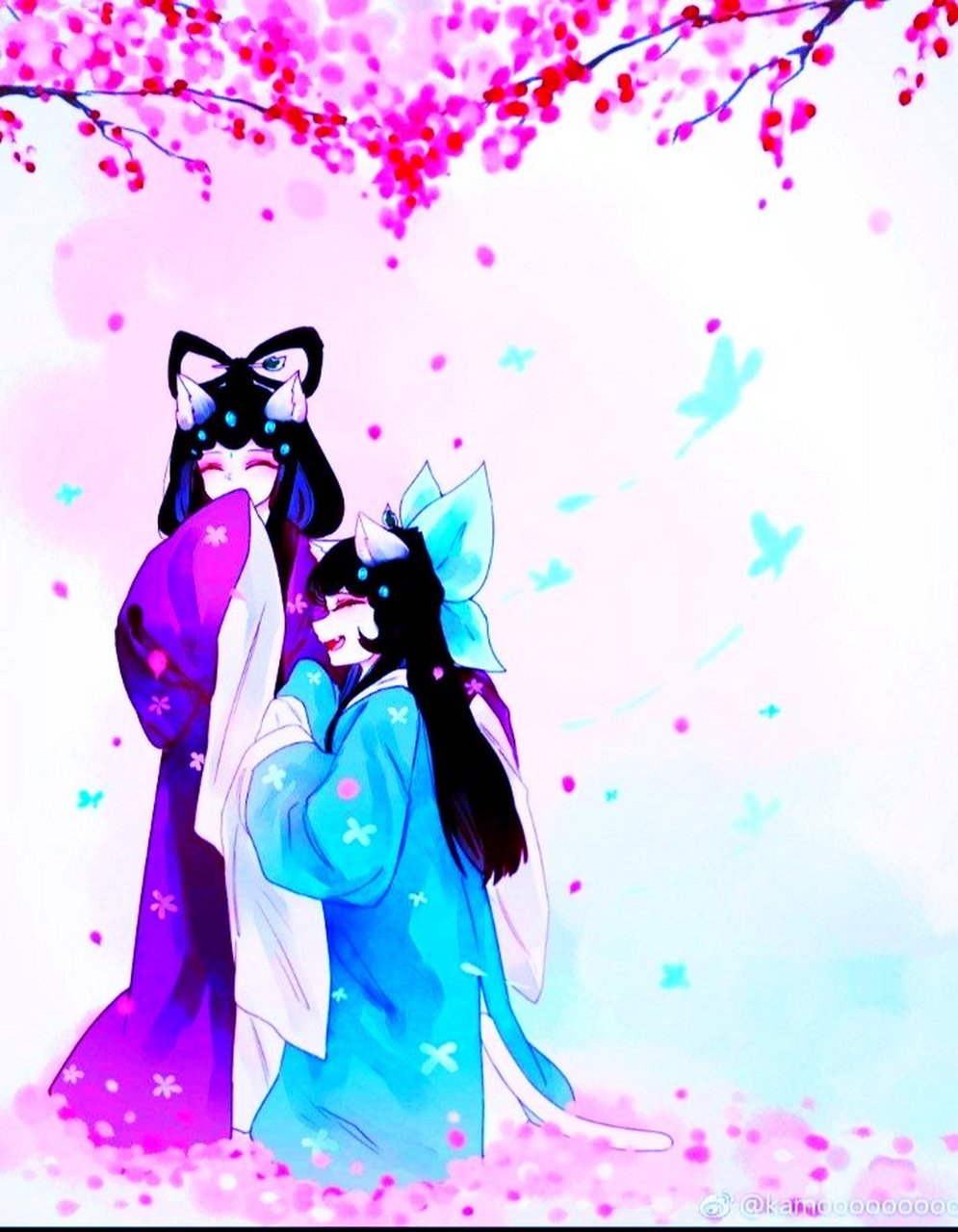 负子和京剧猫小青,阿紫