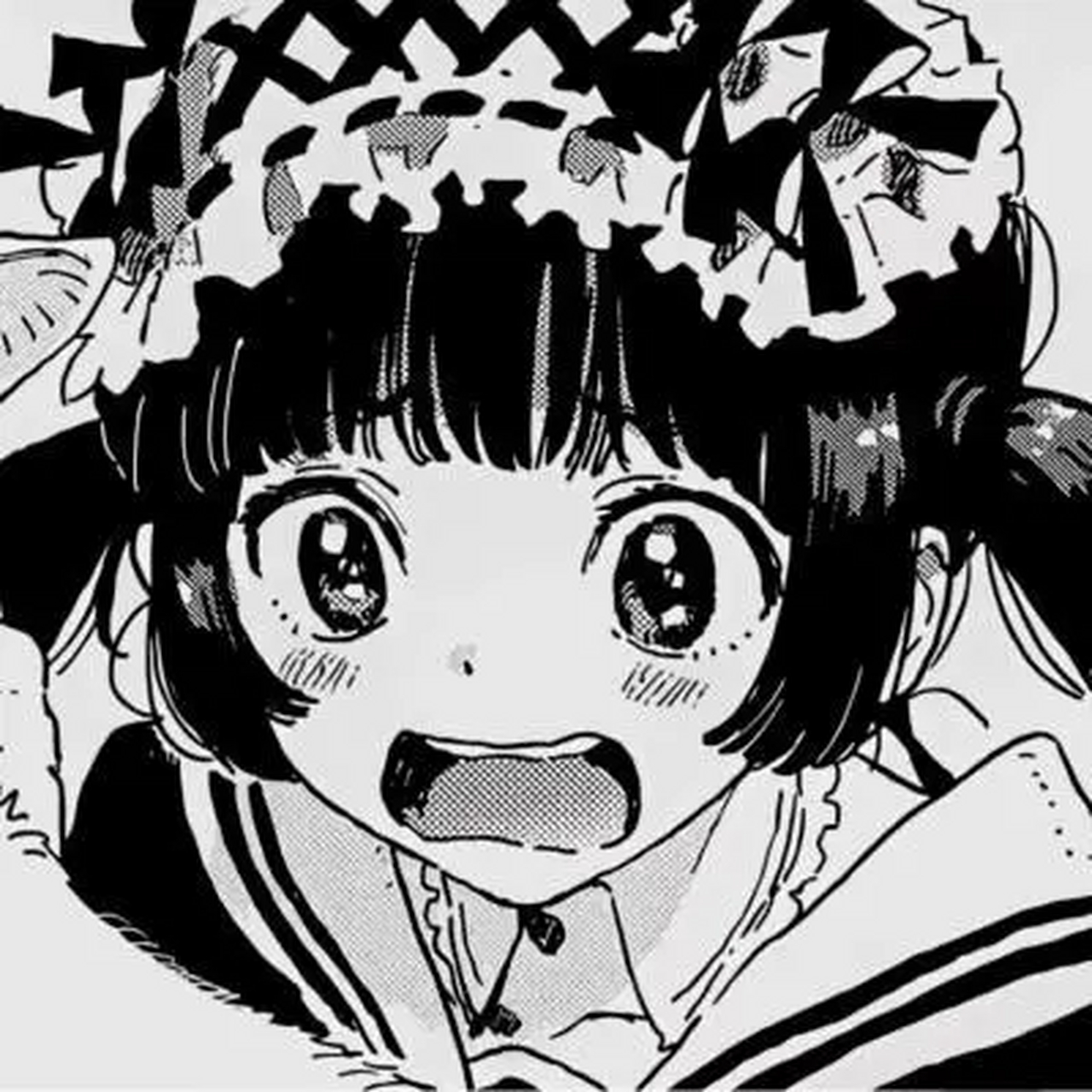 黑白动漫女头#女生# #头像