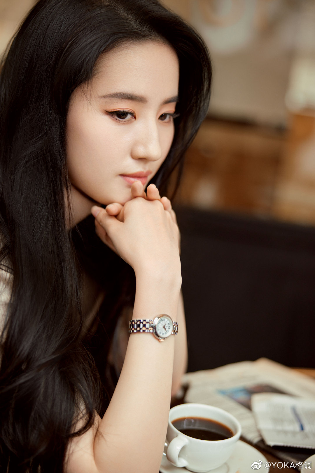 刘亦菲天梭大片,针织上衣#刘亦菲