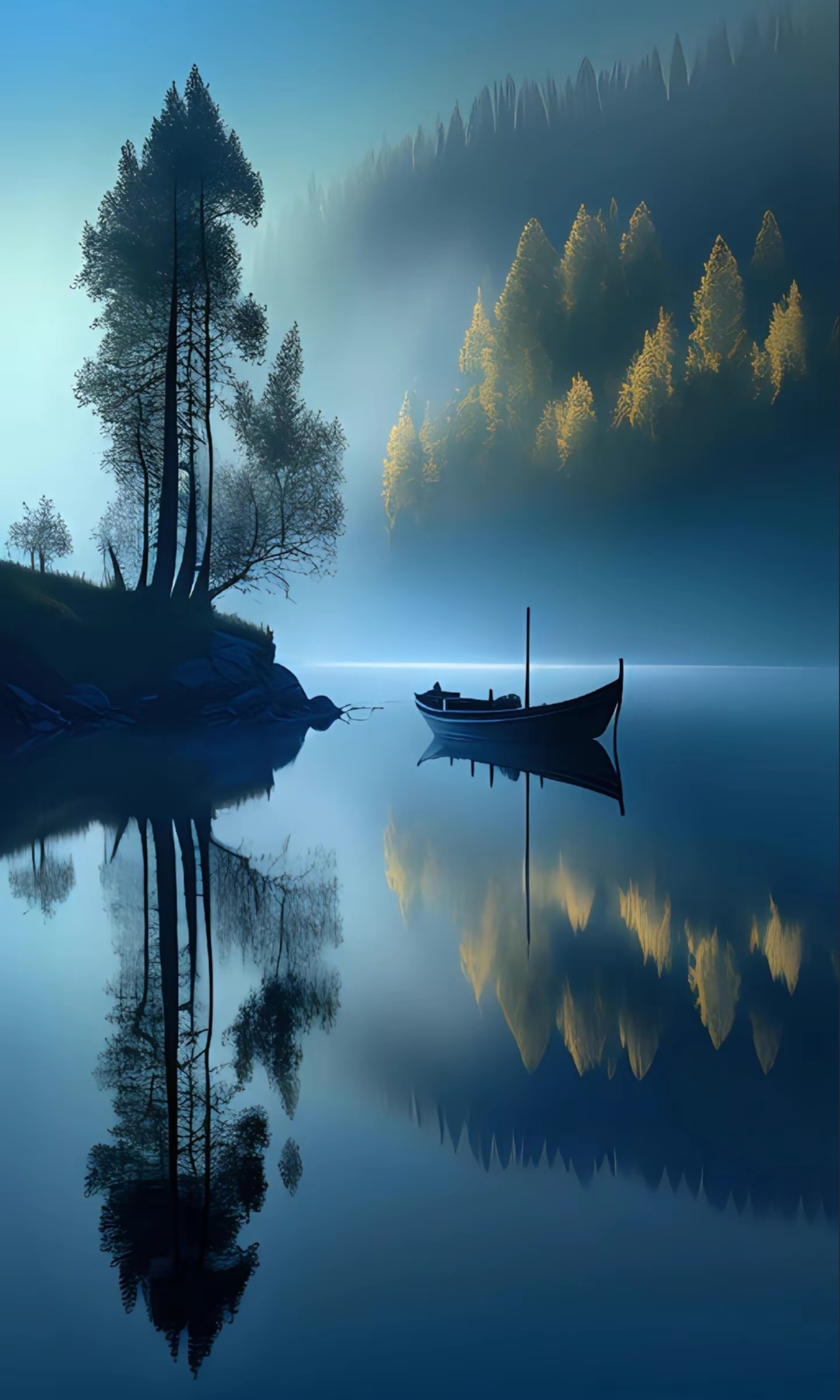 94一叶落而知秋深,湖面的倒影中藏着整个世界的秘密.