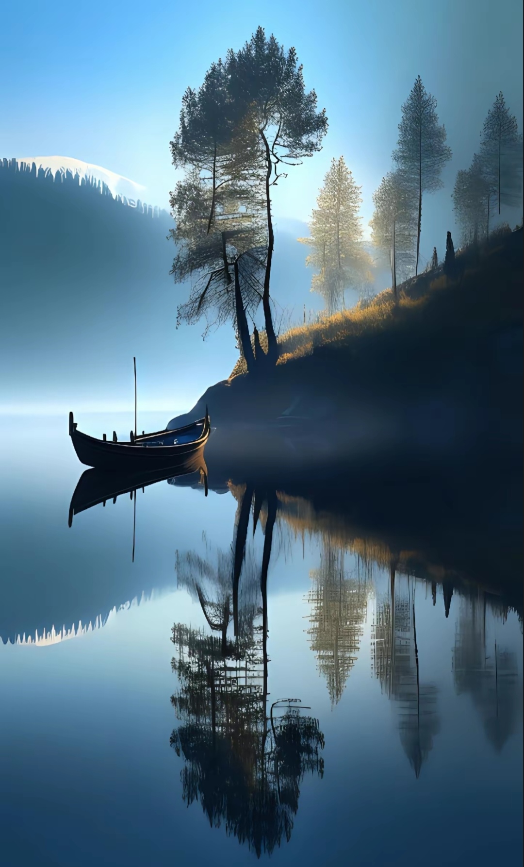 94一叶落而知秋深,湖面的倒影中藏着整个世界的秘密.