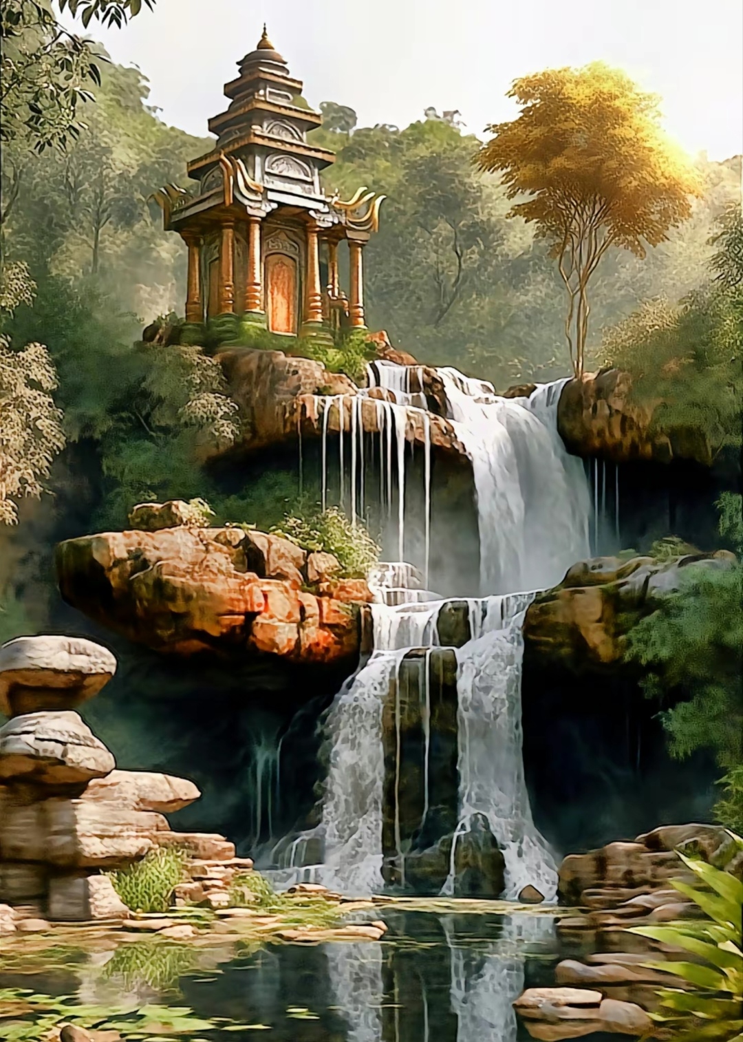 大自然的神来之笔  谁能抗拒这如诗如画的瀑布美景呢?