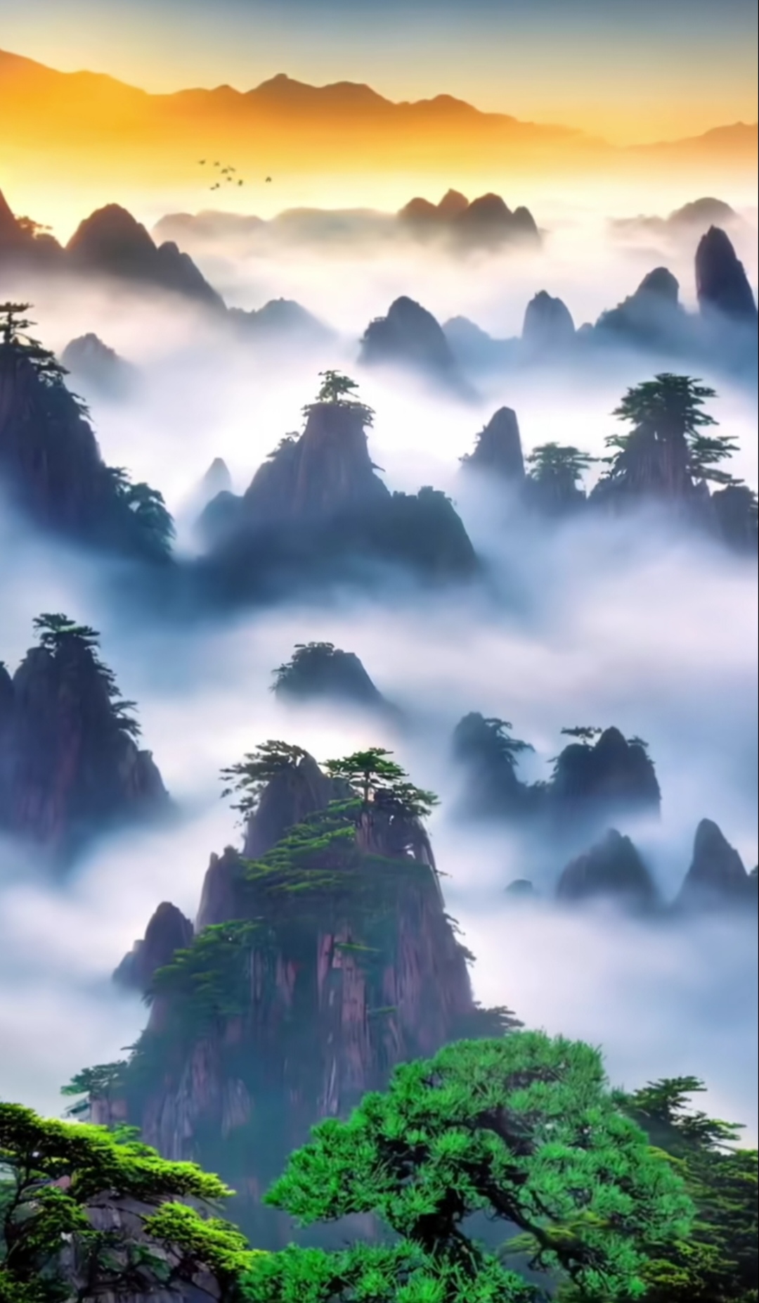 9015 群山环抱,云雾缭绕,仿佛置身仙境!