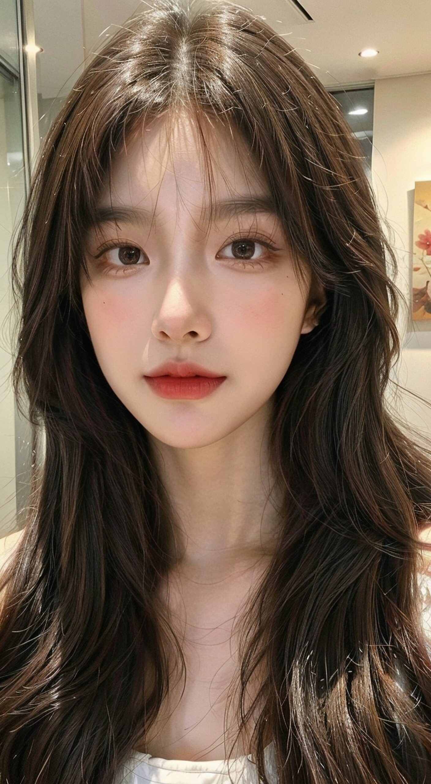 这位年轻的亚洲女孩,用她的眼神和微笑,传递出一种难得的纯净和温柔.