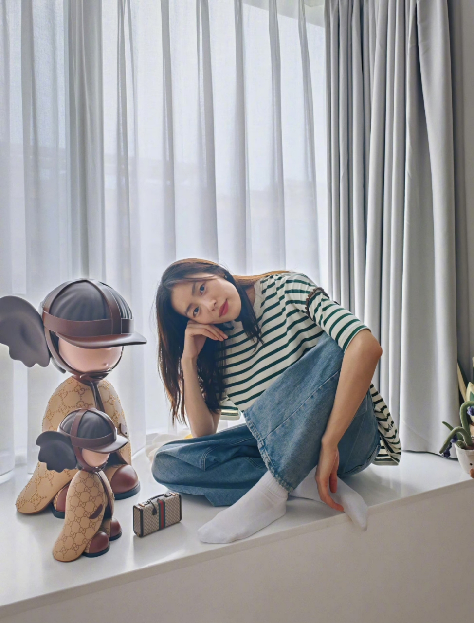 刘雯的生活照很干净利落