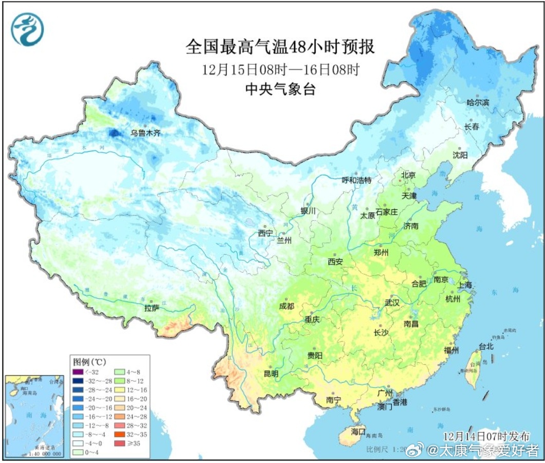 济南等地已经迎来了今冬初雪,而且这 中国冬季0度等温线中国冬季等温