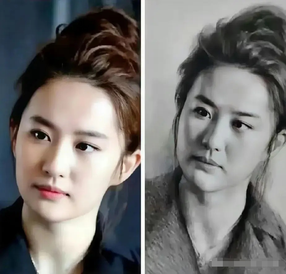 姐姐是美院的高材生,这是她素描的大明星刘亦菲画像哦!