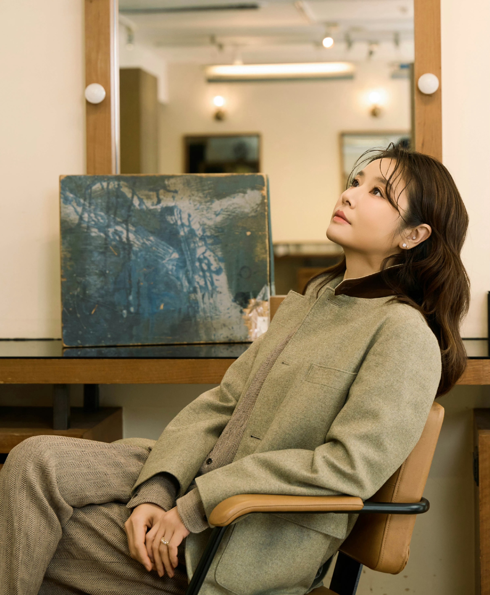林心如这套装扮,优雅松弛感拉满