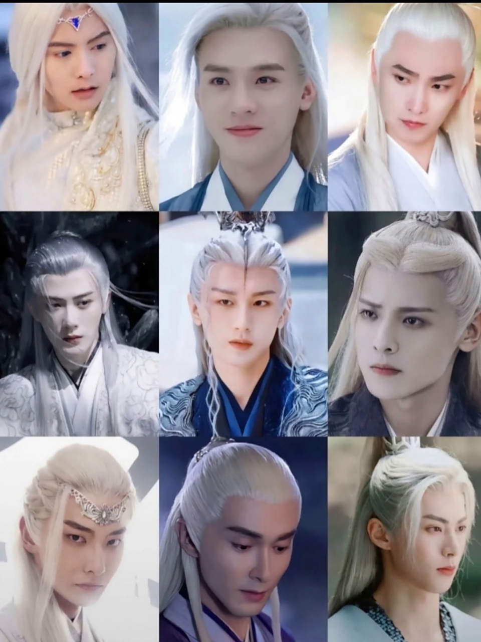 男明星古装白发造型# 这些男演员的白发造型,哪一个是你的心头最佳